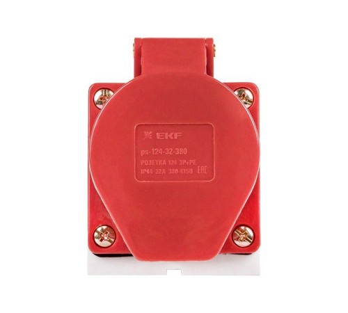 Розетка наружн. уст. 32А 380В 3P+РЕ IP44 (124) EKF ps-124-32-380 Розетка наружн. уст. 32А 380В 3P+РЕ IP44 (124) EKF ps-124-32-380